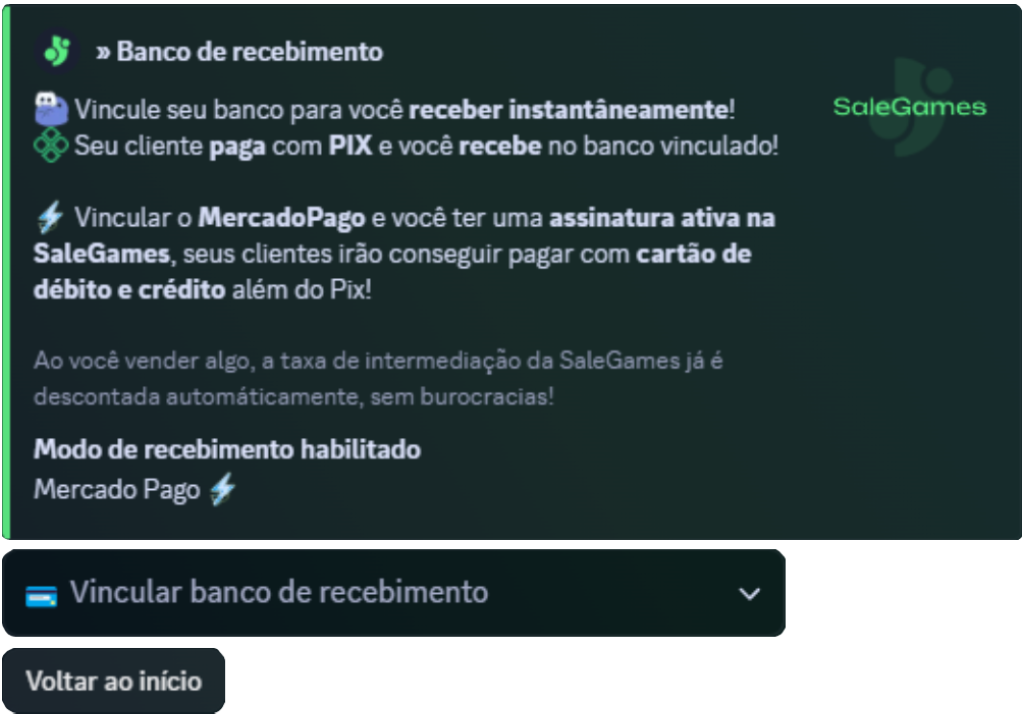 Integração Bancária - SaleGames Feature